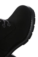 Caterpillar Women's Black Nikki Thick Heeled Nubuck Leather Boots | Derimod
