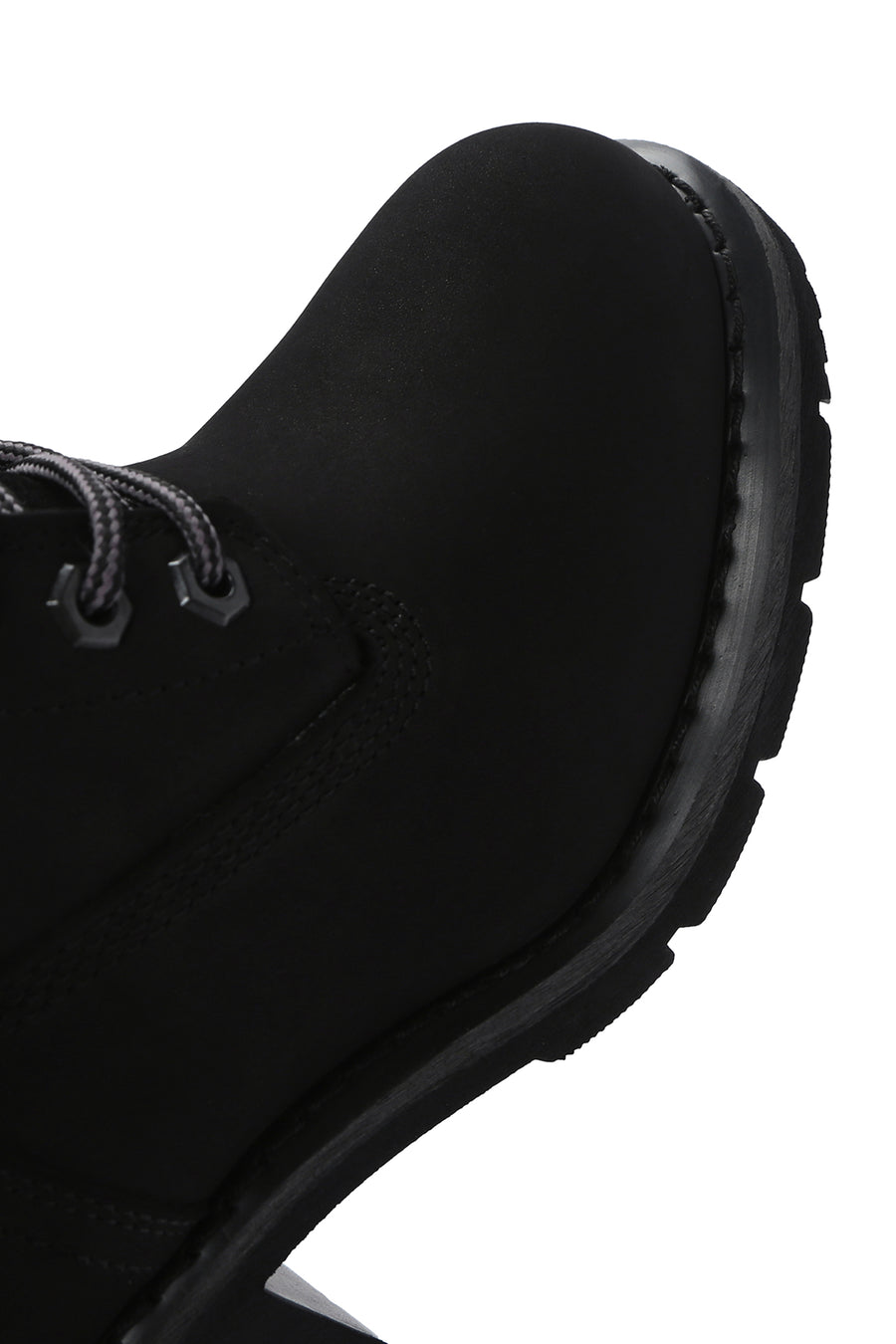 Caterpillar Women's Black Nikki Thick Heeled Nubuck Leather Boots