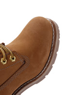 Caterpillar Women's Cinnamon Nikki Thick Heeled Nubuck Leather Boots | Derimod