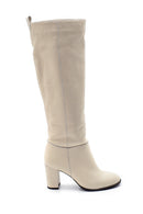 Women's Leather Heeled Boots | Derimod