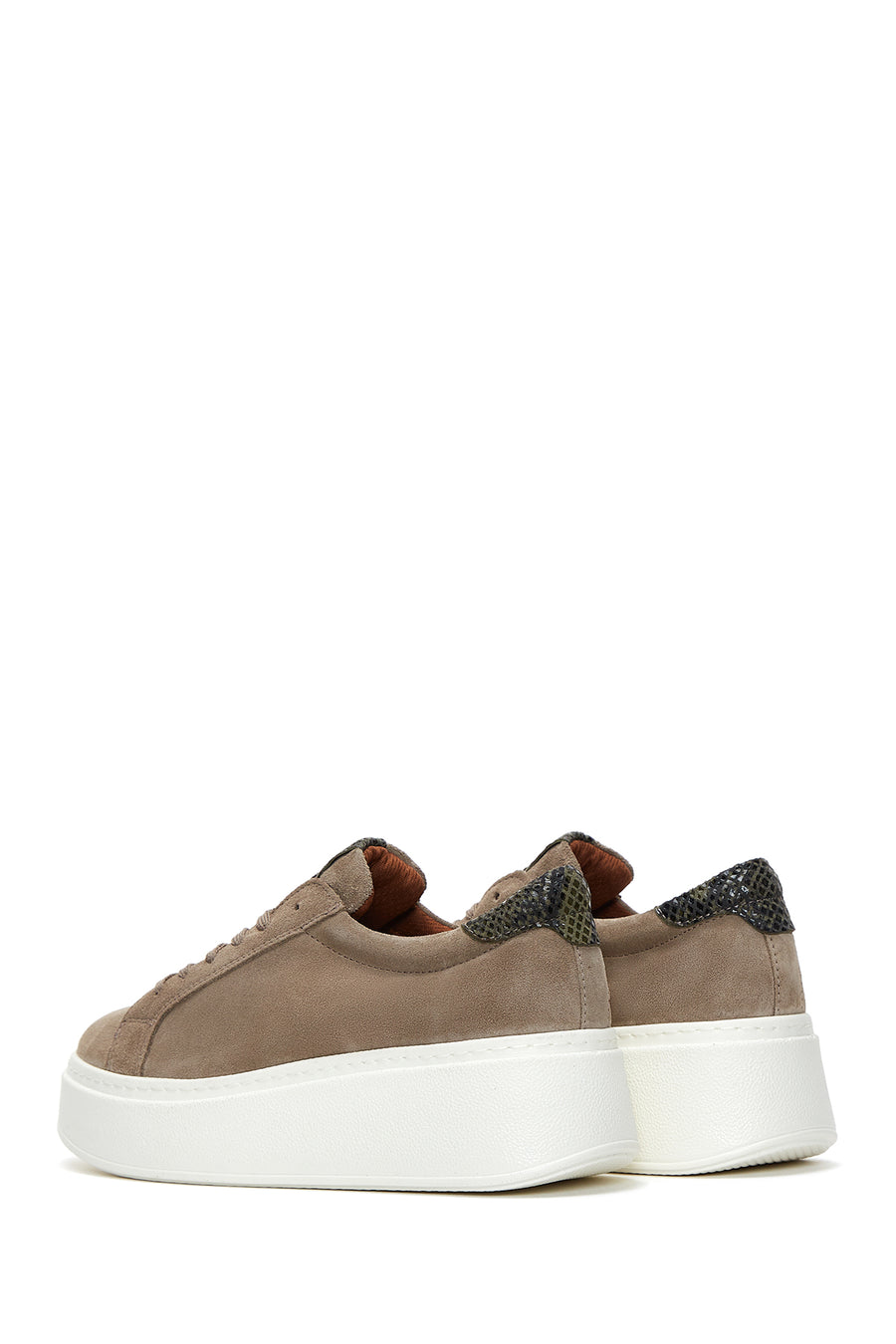 Women's Mink Suede Leather Thick Soled Sneaker