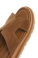 
Women's Tan Thick-Soled Suede Leather Slippers
 | Derimod
