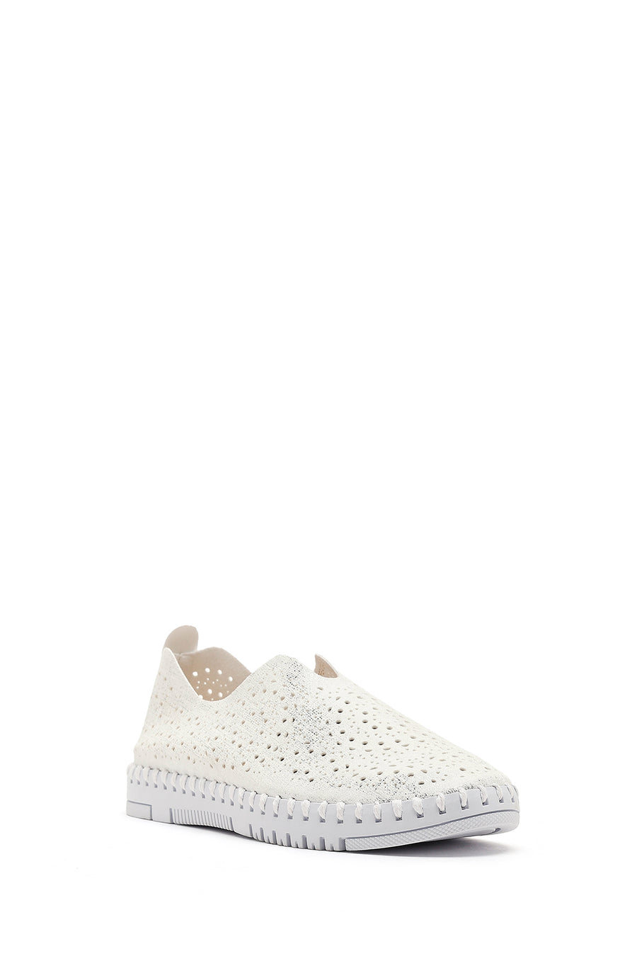 Woman White Fabric Comfort Shoes