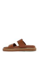 Women's Tan Buckled Slippers | Derimod