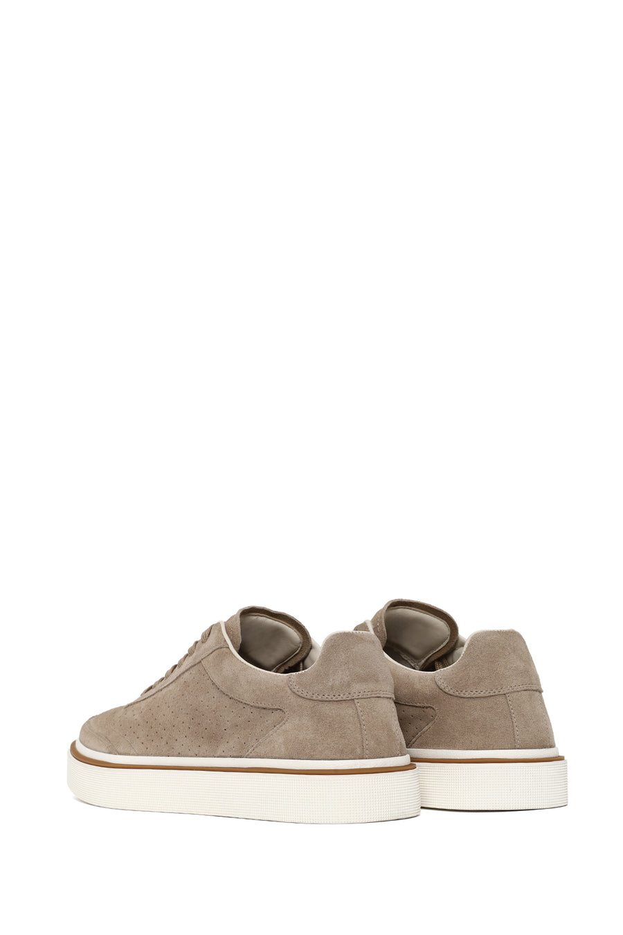 Erkek Bej Bağcıklı Süet Deri Sneaker