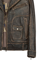Carter Erkek Kahverengi Biker Deri Mont | Derimod