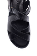 Kadın Siyah Deri Comfort Sandalet | Derimod
