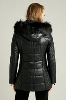 Blanch Long Women's Leather Jacket | Derimod