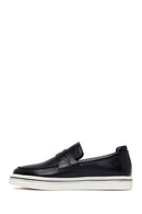 Erkek Siyah Deri Loafer | Derimod