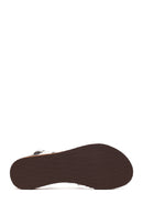 Woman White Ankle-Strap Buckled Leather Bodrum Sandal | Derimod