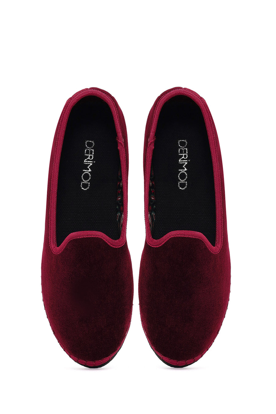 Women's Burgundy Fabric Loafer