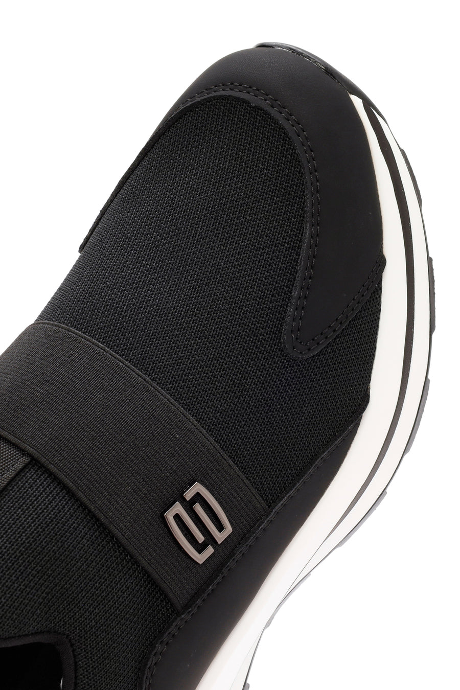 Erkek Siyah Kalın Tabanlı Kumaş Sneaker