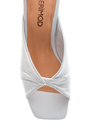 Women's Casual Heeled Leather Slippers | Derimod