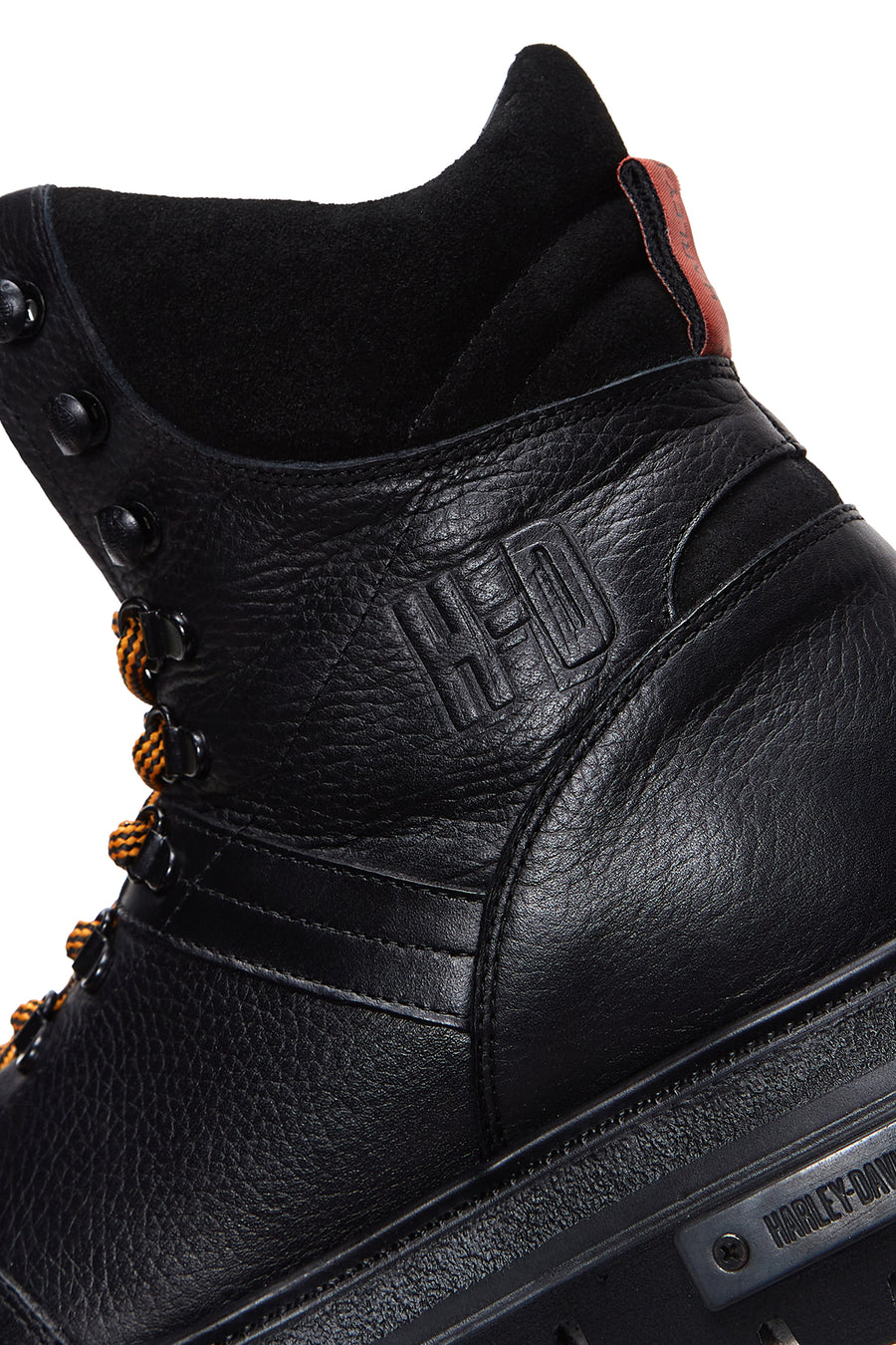 Harley Davidson Erkek Siyah Stein Deri Postal Kalın Tabanlı Bot
