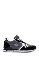Harley Davidson Women's Chevelle Black Suede Detailed Sneaker | Derimod
