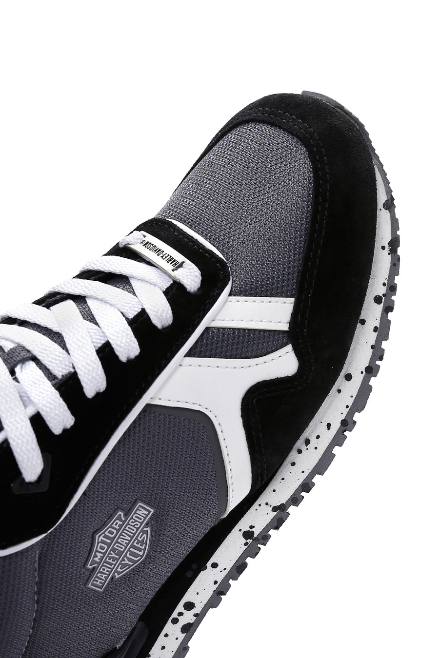 Harley Davidson Women's Chevelle Black Suede Detailed Sneaker