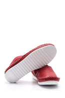 Women's Leather Loafer with Stitching Detail | Derimod