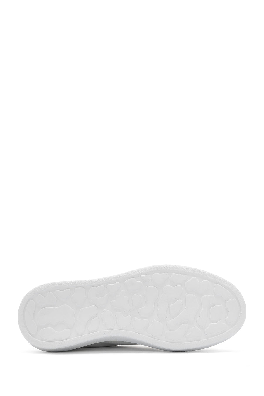 Women's White Lace-Up Leather Sneaker