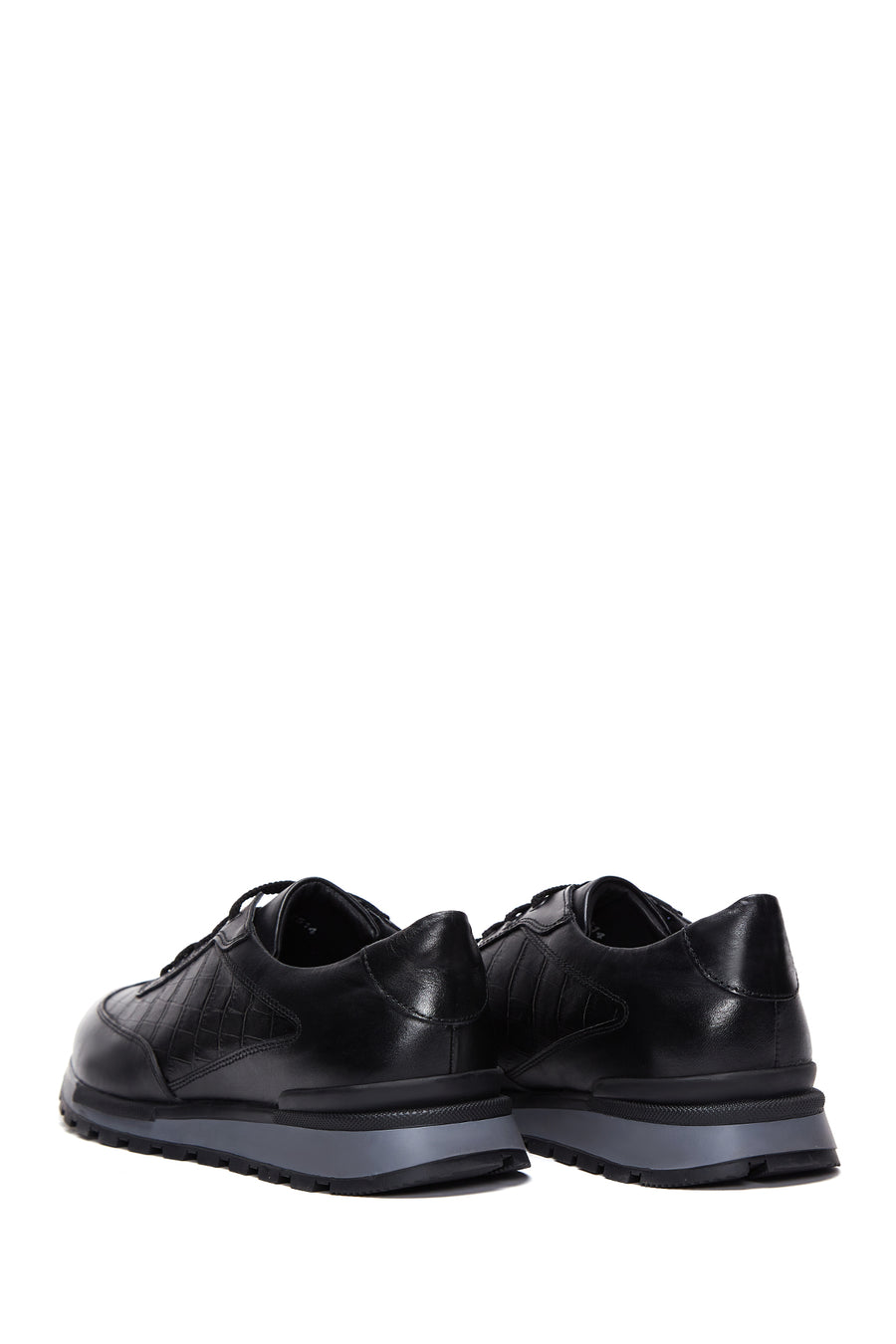 Men's Black Leather Sneaker