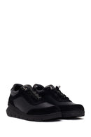 Woman Black Lace-Up Thick-Soled Leather Comfort Shoes | Derimod