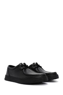Male Black Lace-up Leather Casual Shoes | Derimod