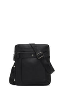 Men's Black Long Strap Leather Shoulder Bag | Derimod