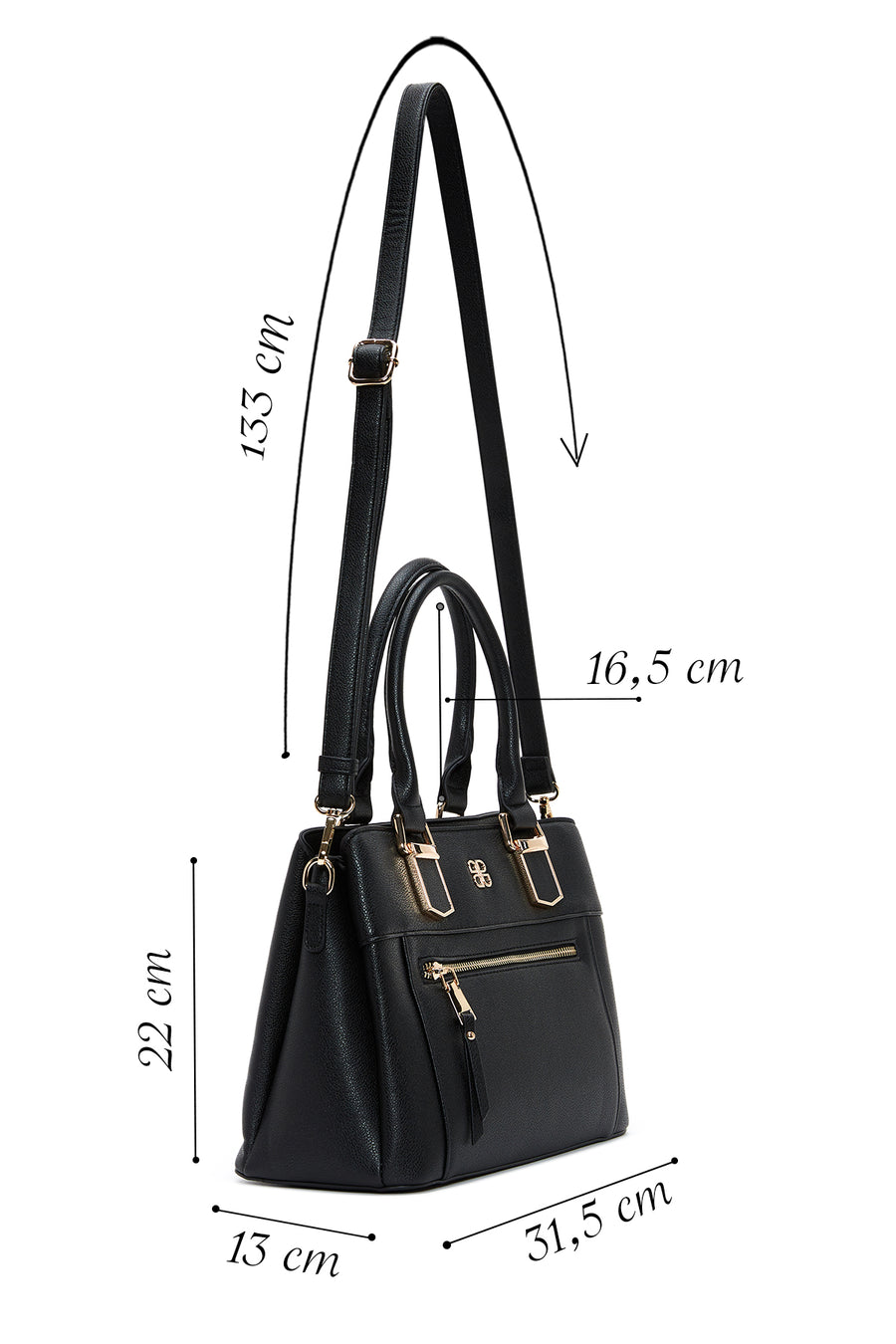 Women's Black Shoulder Bag