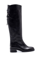Women's Leather Buckle Detailed Boots | Derimod