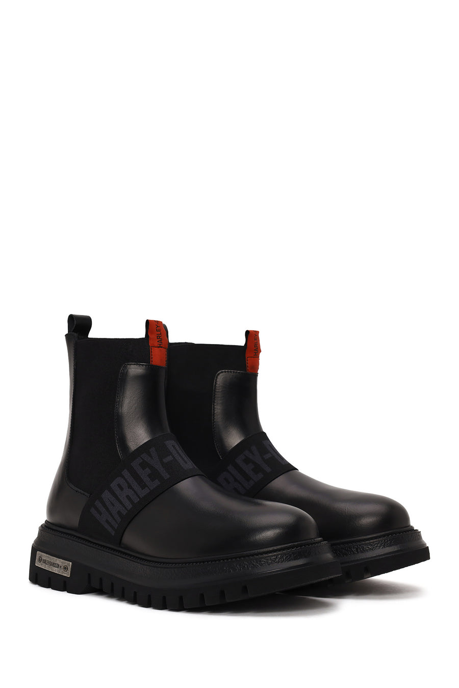 Harley Davidson Male Black Polperro Leather Chelsea Boots