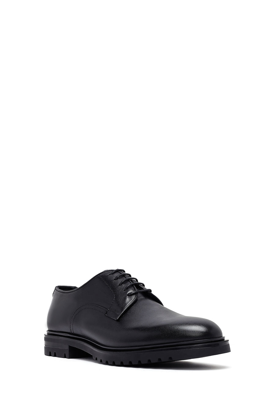 Men's Black Lace-Up Leather Classic Shoes