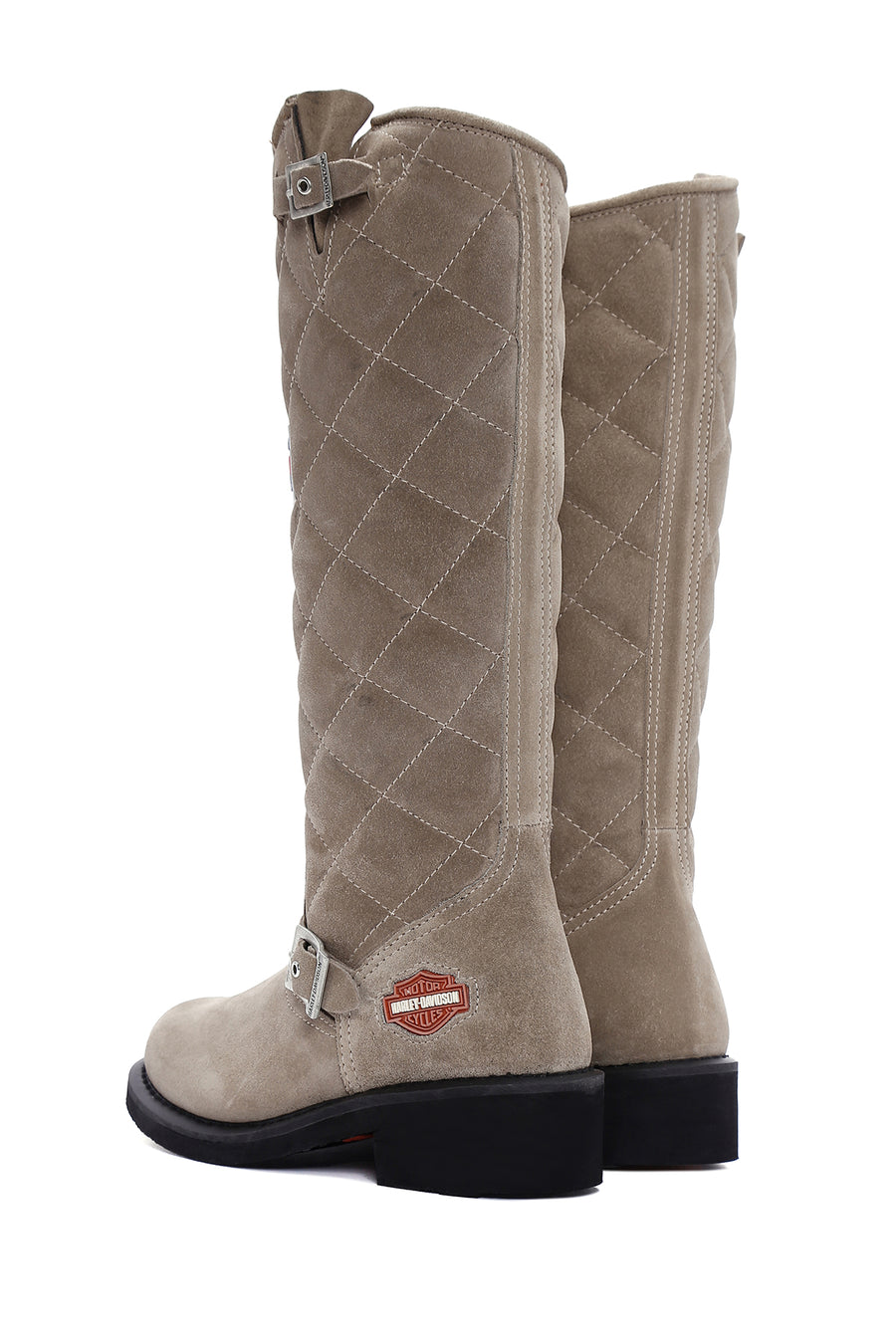 Harley Davidson Women's Beige Laconia Hi Zipper Leather Boots
