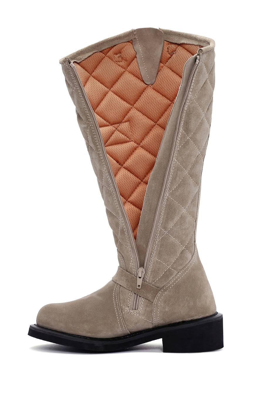 Harley Davidson Women's Beige Laconia Hi Zipper Leather Boots