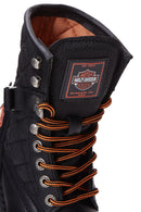 Harley Davidson Women's Black New Worker Leather Combat Boots | Derimod
