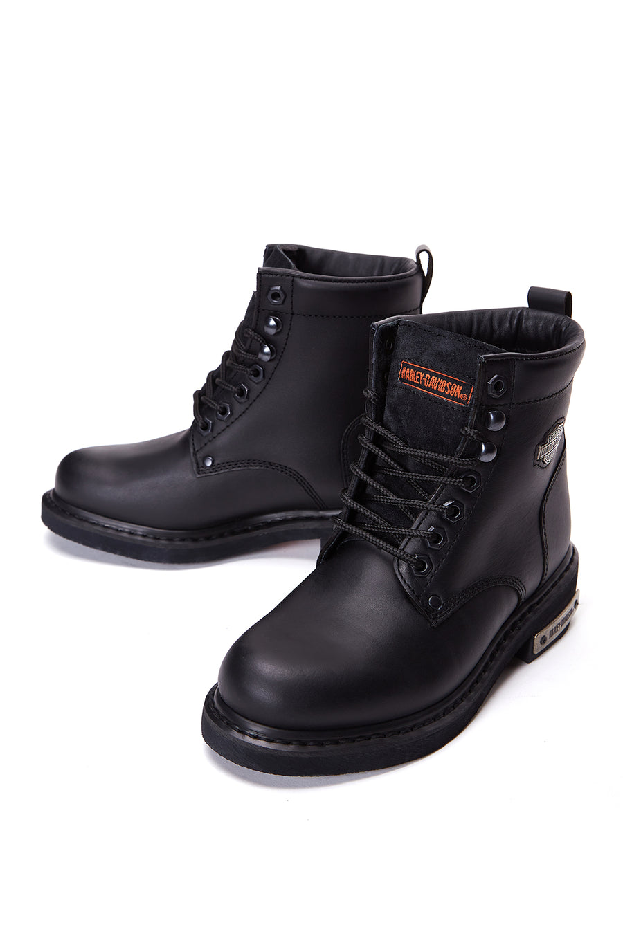 Harley Davidson Women's Black Leather Gibson Combat Boots