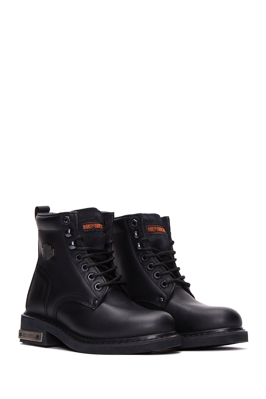 Harley Davidson Women's Black Leather Gibson Combat Boots