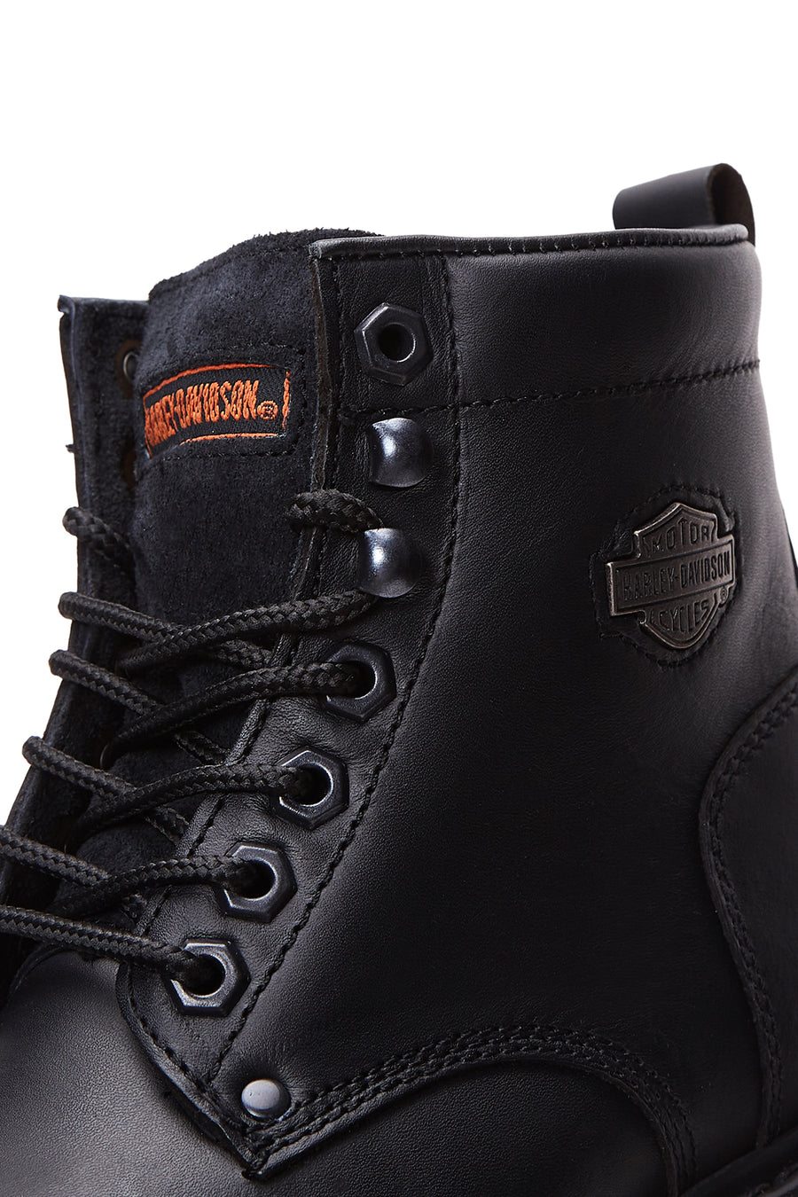 Harley Davidson Women's Black Leather Gibson Combat Boots