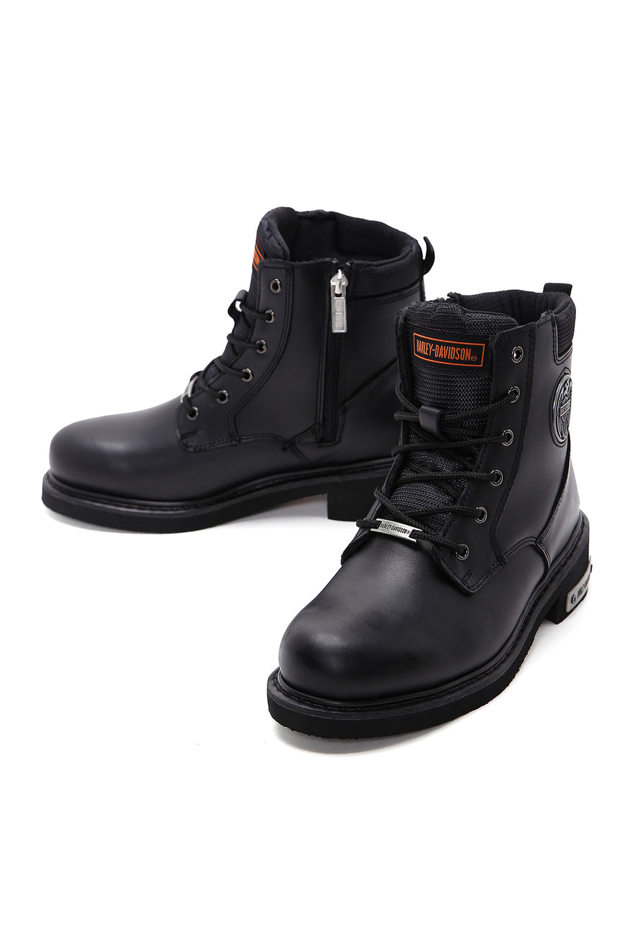 Harley Davidson Men's Black Jim Leather Zippered Boots