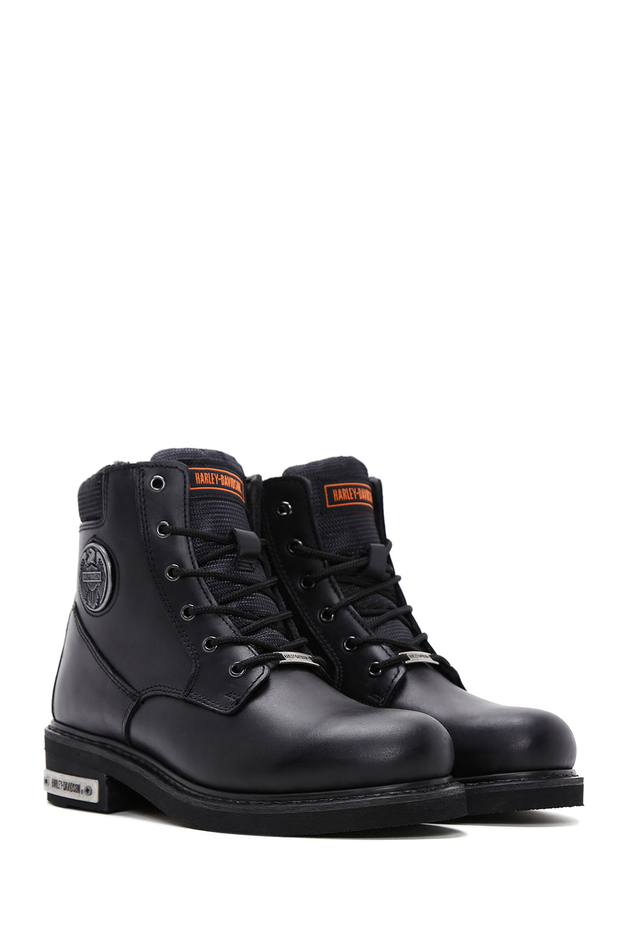 Harley Davidson Men's Black Jim Leather Zippered Boots