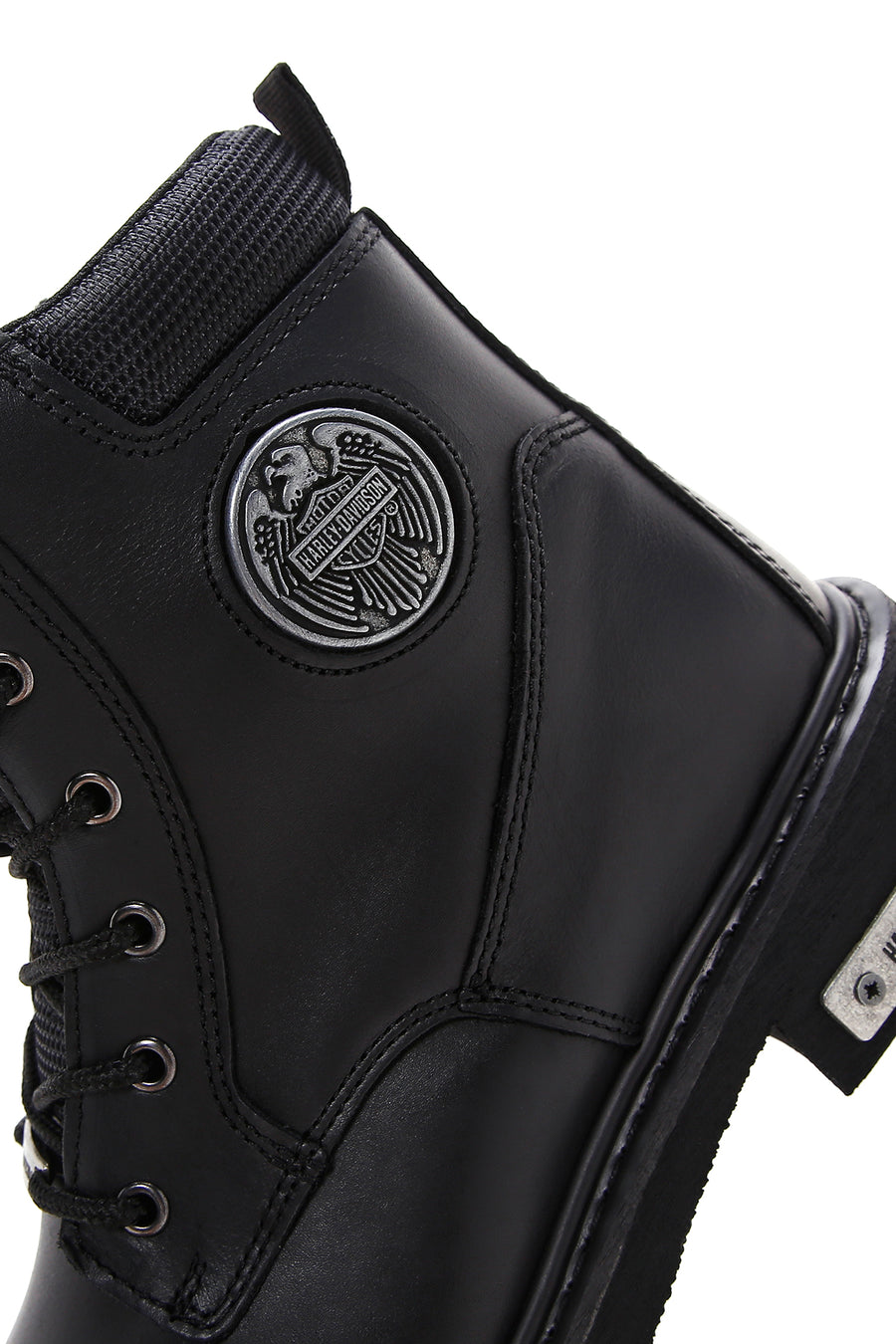 Harley Davidson Men's Black Jim Leather Zippered Boots