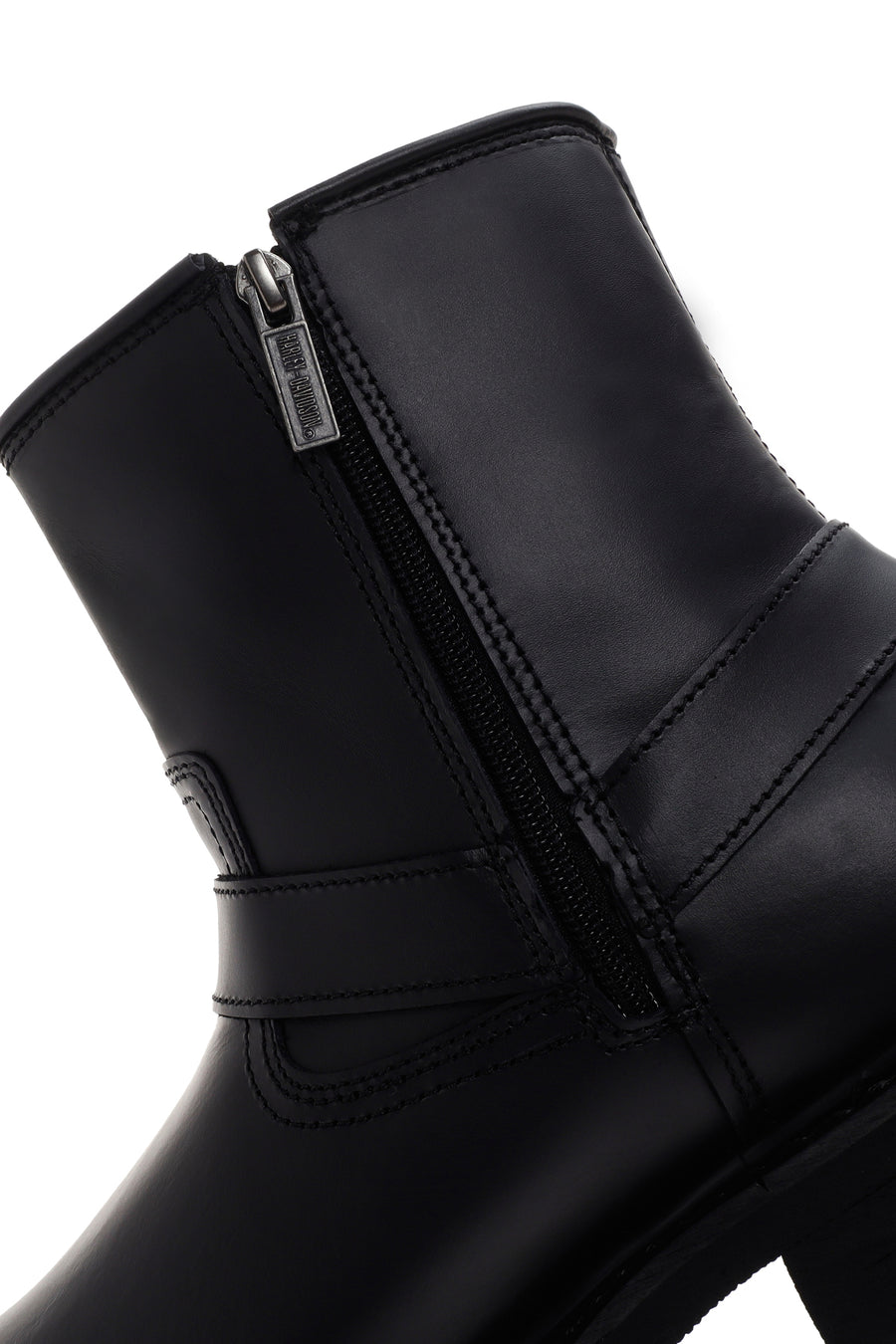Harley Davidson Men's Black Estes Zippered Leather Boots