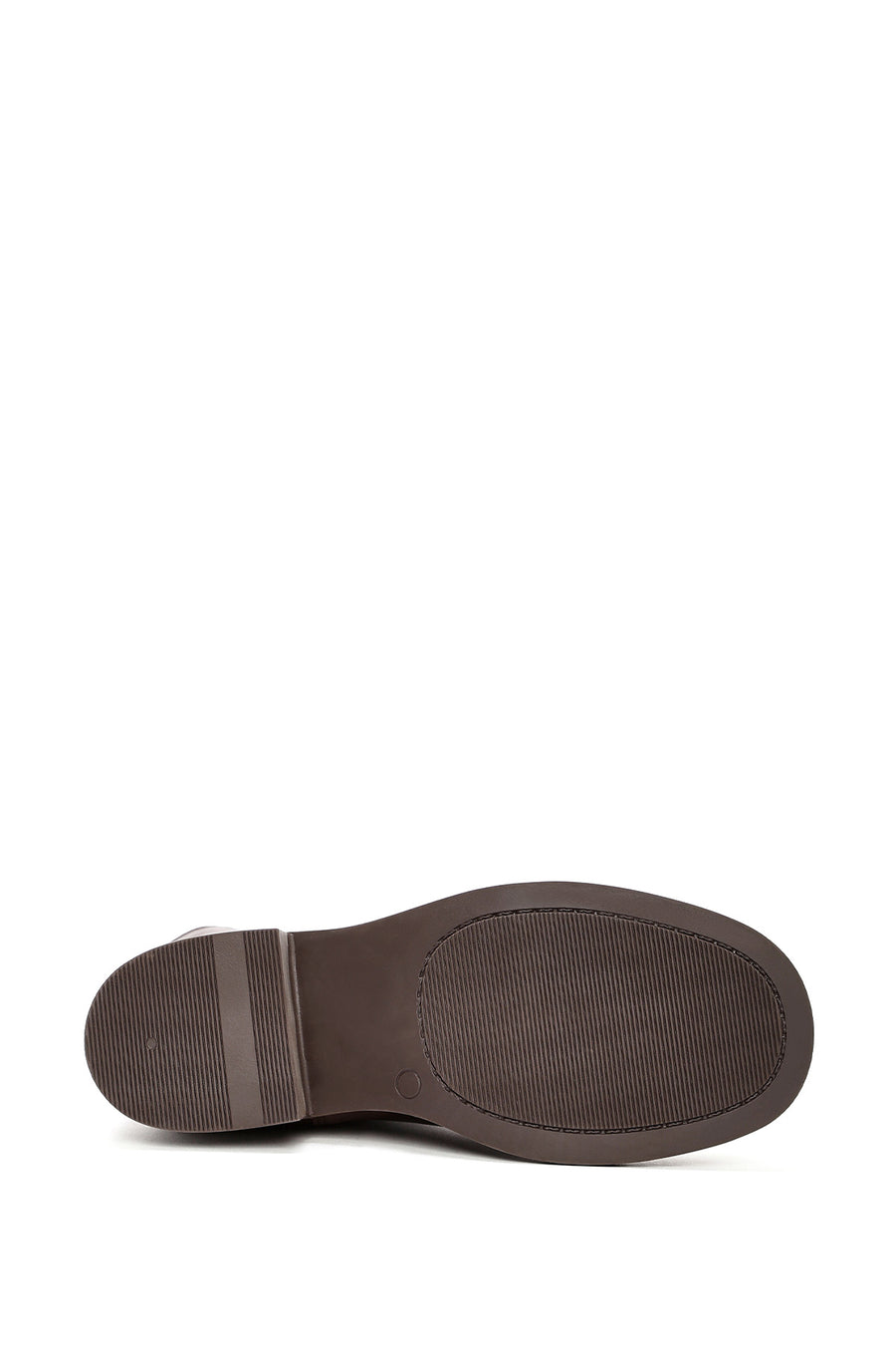 Women's Brown Chunky Heel Biker Leather Boots