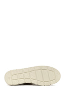 Woman Cream Lace-Up Thick-Soled Leather Comfort Shoes | Derimod