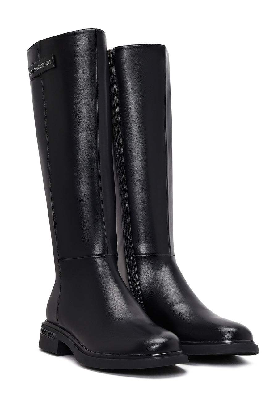 Women's Black Zippered Boots