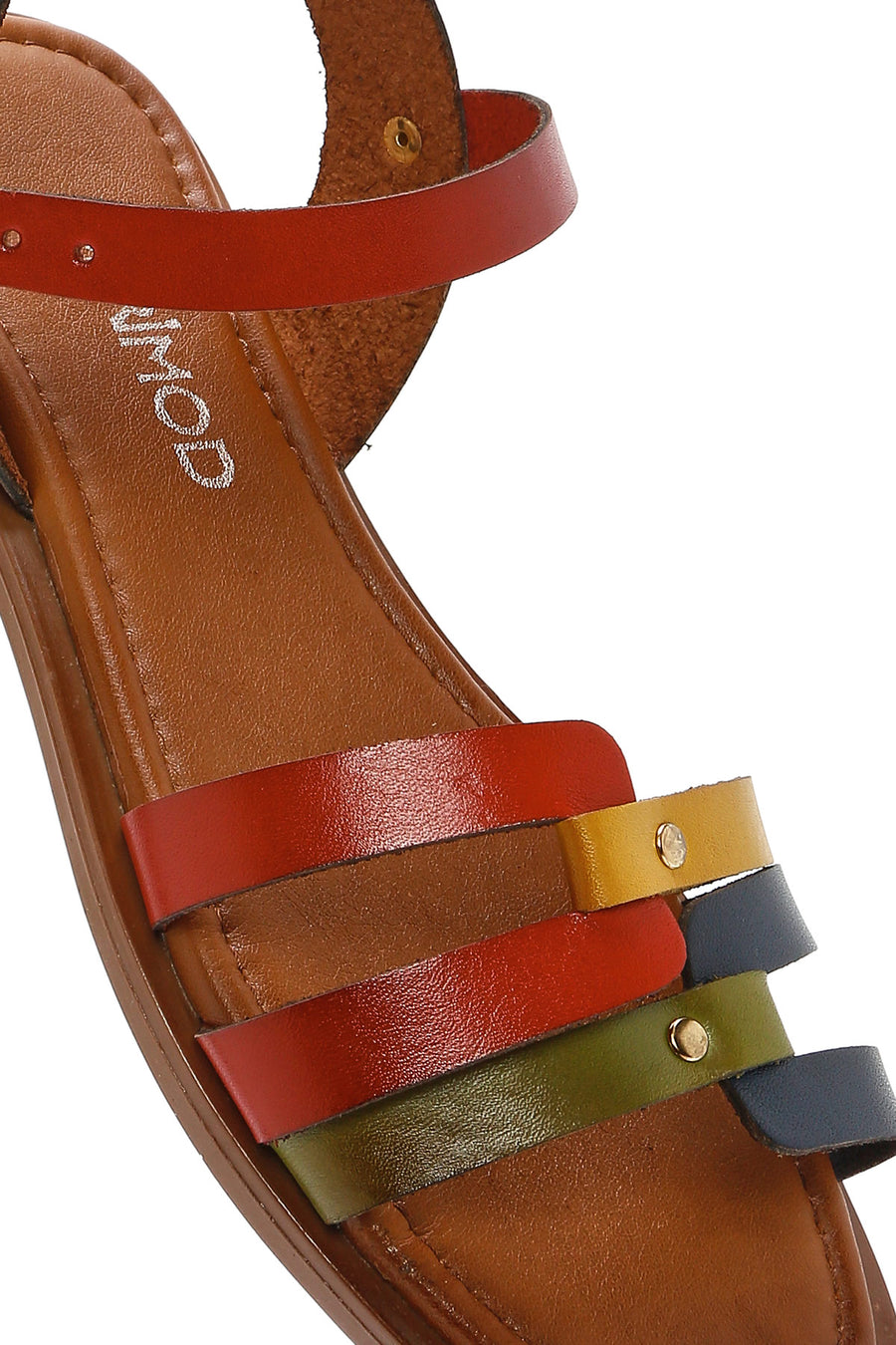 Women's Multicolored Leather Bodrum Sandals