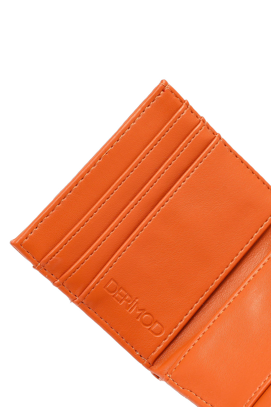 Woman Orange Quilted Card Holder