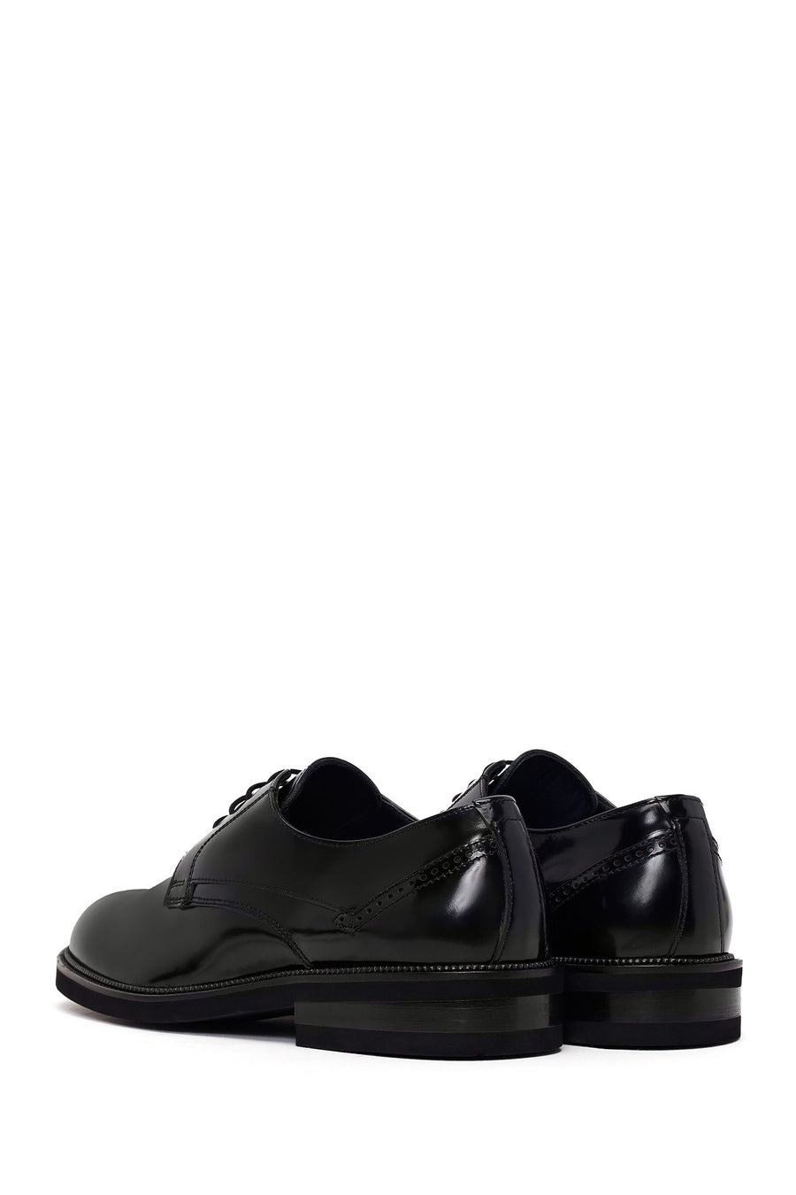 Male Black Lace-up Leather Casual Shoes