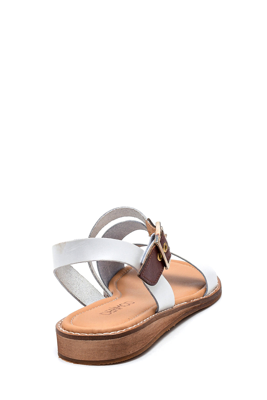 Women's White Leather Bodrum Sandals
