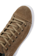 Erkek Vizon Bağcıklı Süet Deri Sneaker | Derimod
