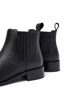 Woman Siyah Leather Chelsea Bot | Derimod