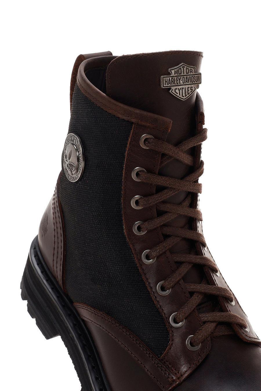 Harley Davidson Men's Dark Brown Jesus Exc Lace-Up Leather Boots